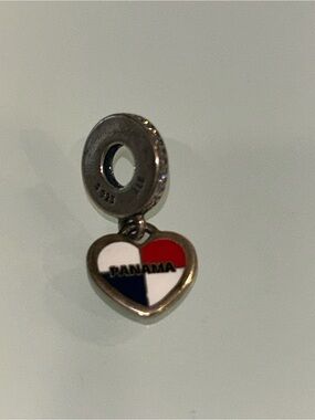 Pandora Heart Flag Charm in Red White Blue